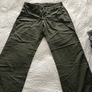 Green GAP cargo cotton flowy pants
